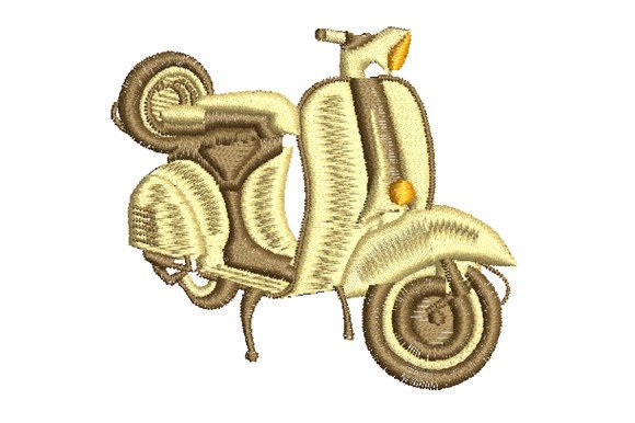 Classic Old Vespa Embroidery Review