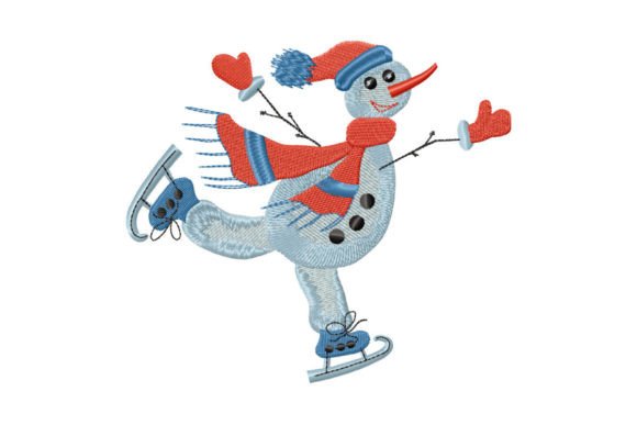 Funny Snowman Skater Embroidery Review