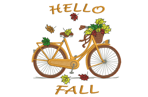 Hello Fall Bike Embroidery Review for Gifts