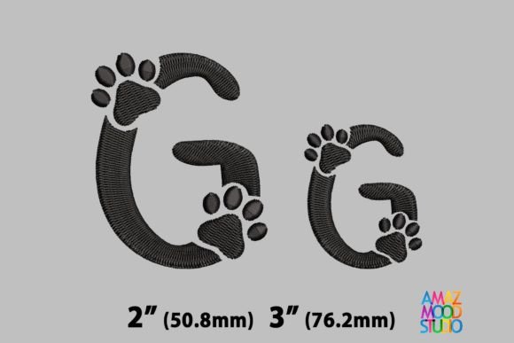 Letter G Paws Monogram Review for Craft Fairs