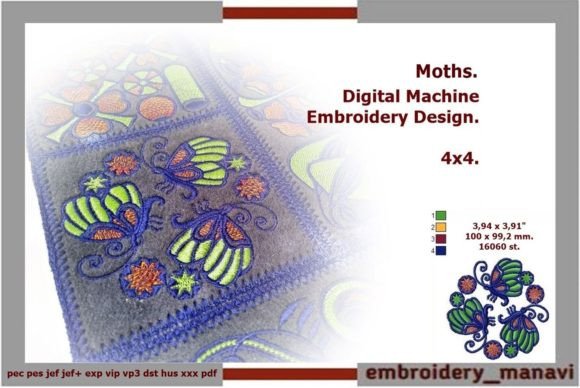 Moths: A Strategic Embroidery Design for Etsy Sellers