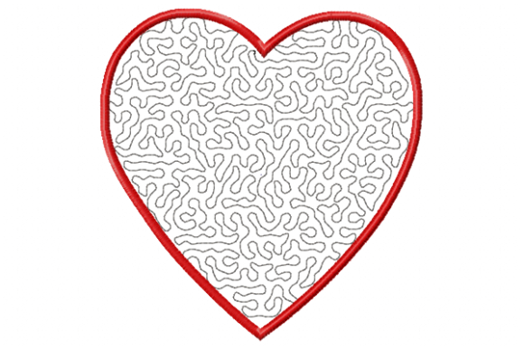 Mug Rug Heart in the Hoop